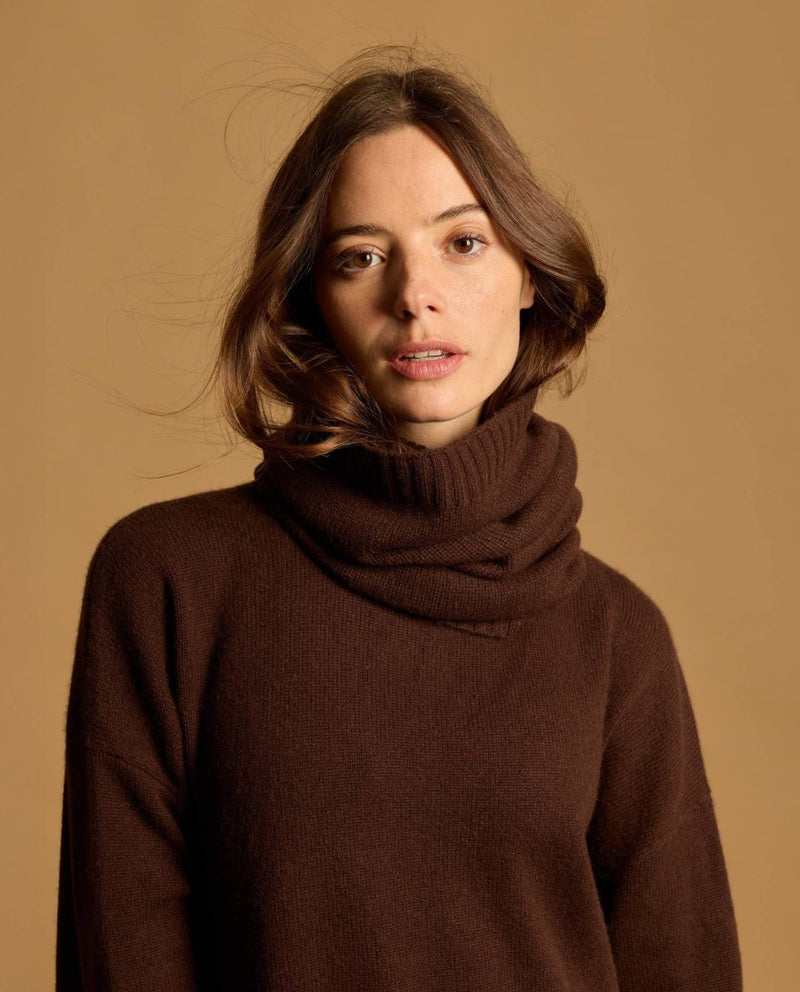 Tube Cachemire Alex - Chocolat - Femme