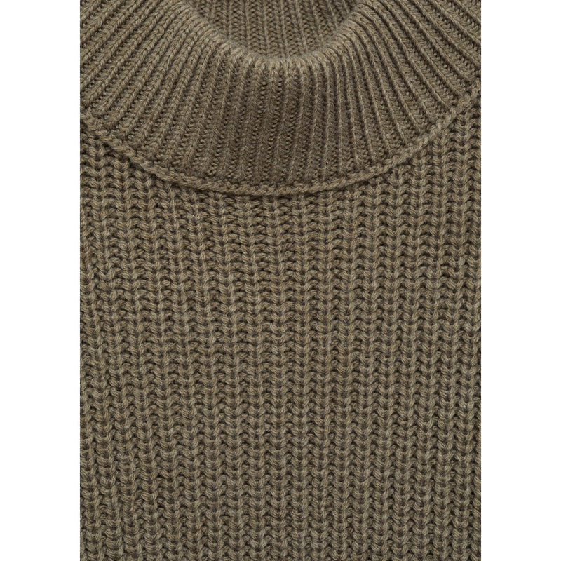 Jersey de punto con detalle de botones - Caqui