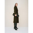 Manteau Laine Vierge Poches - Khaki