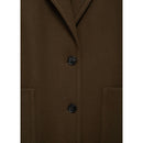 Manteau Laine Vierge Poches - Khaki