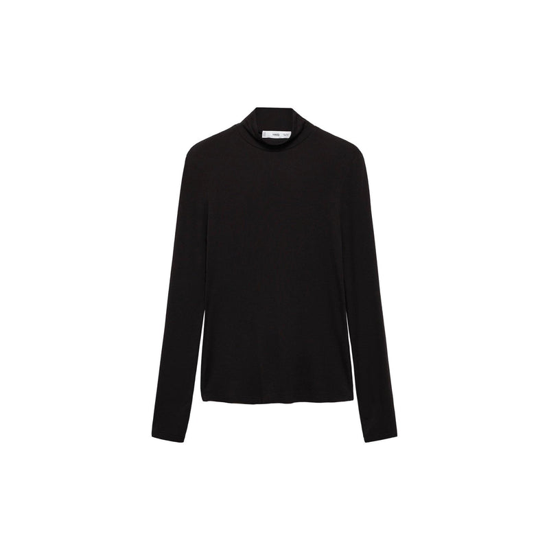 Camiseta con cuello alto - Negro