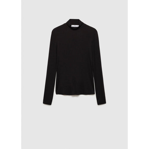 T-Shirt À Col Montant - Black