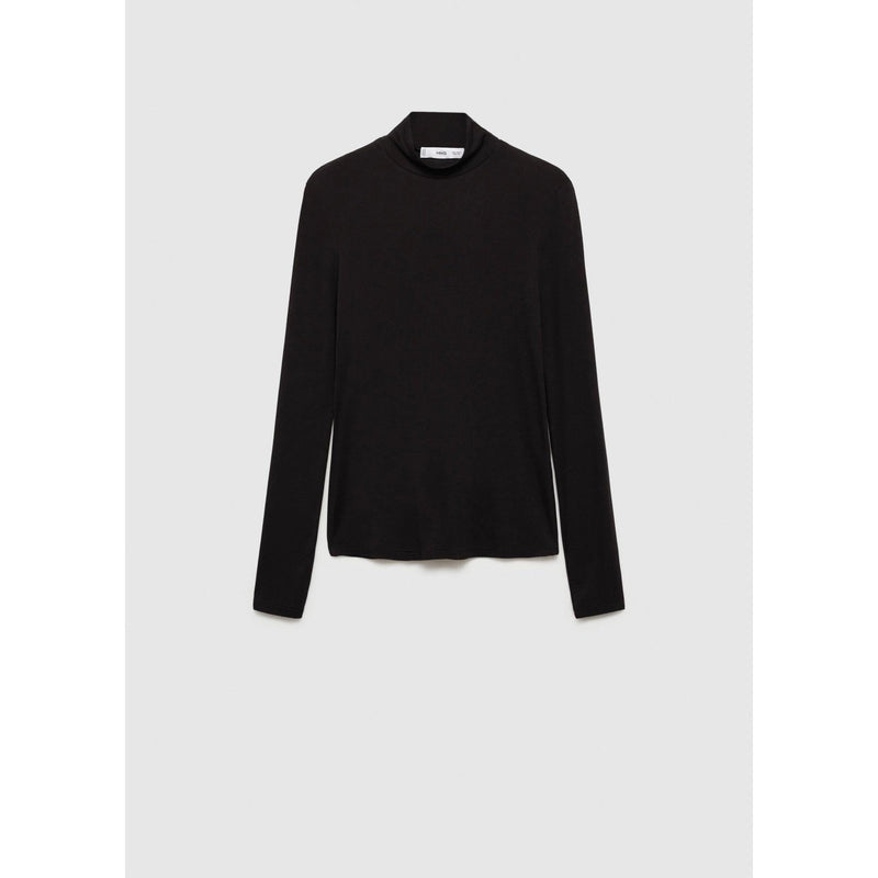 Camiseta con cuello alto - Negro