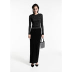 Jersey Lurex Cuello Redondo - Black