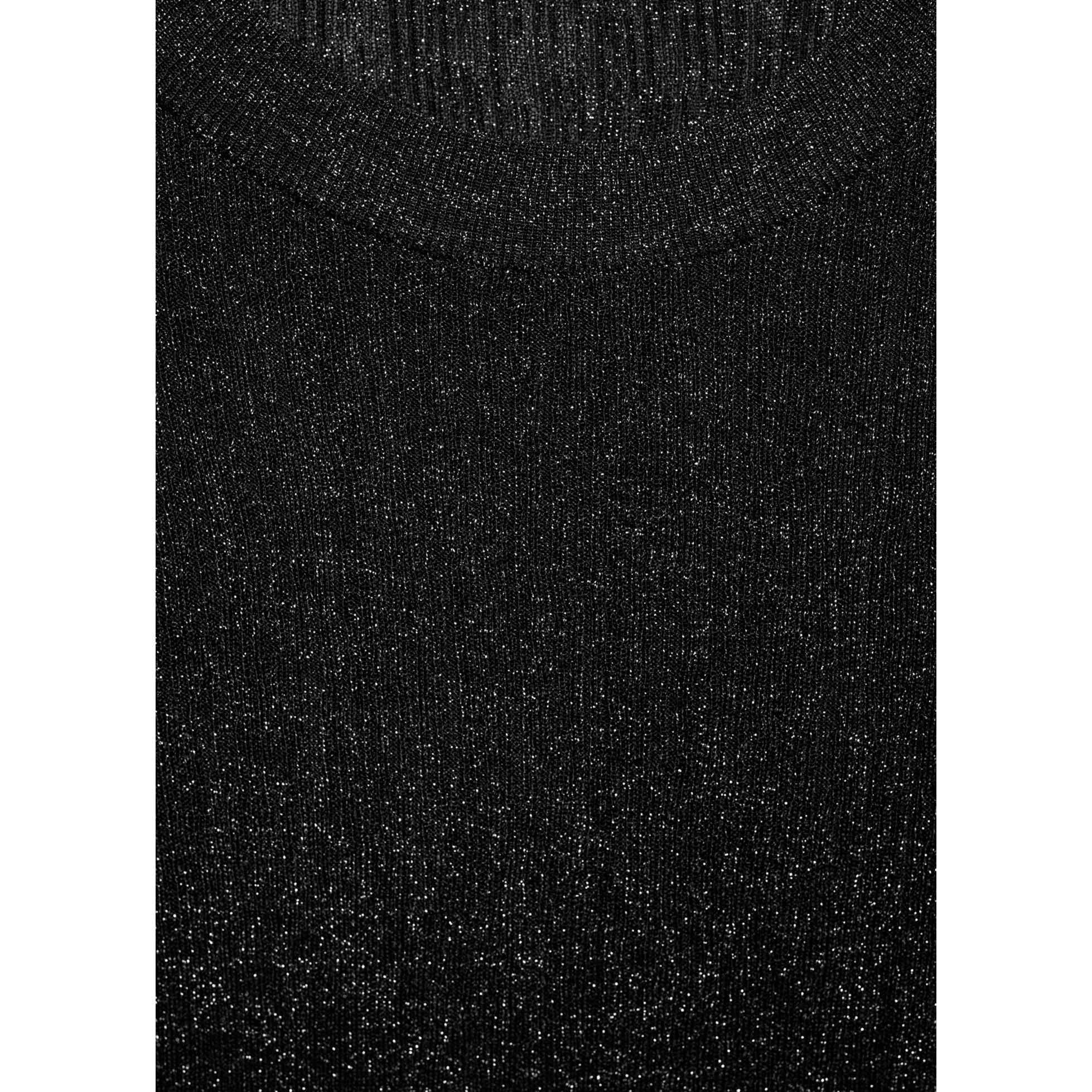 Jersey Lurex Cuello Redondo - Black
