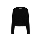 Crop Pull-Over con Strass - Black