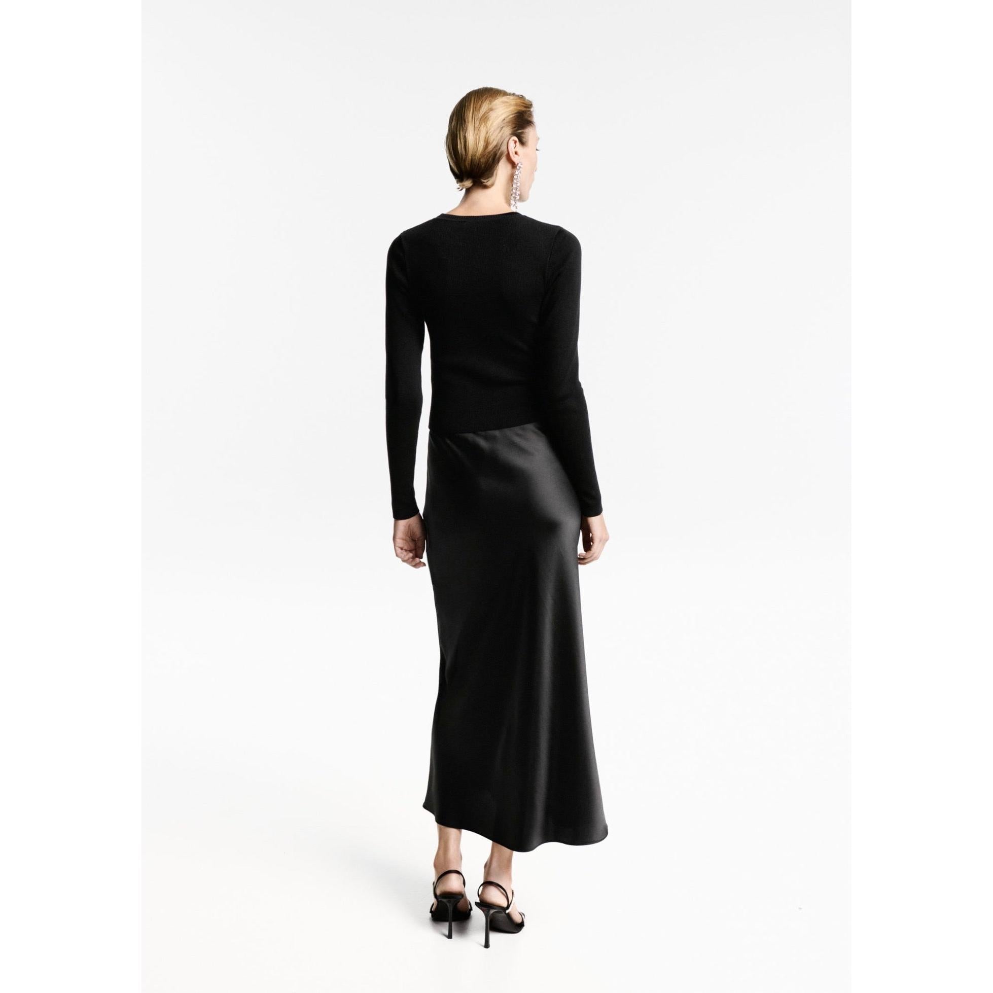 Crop Pull-Over con Strass - Black