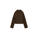 Pull-Over Côtelé Col Montant - Khaki