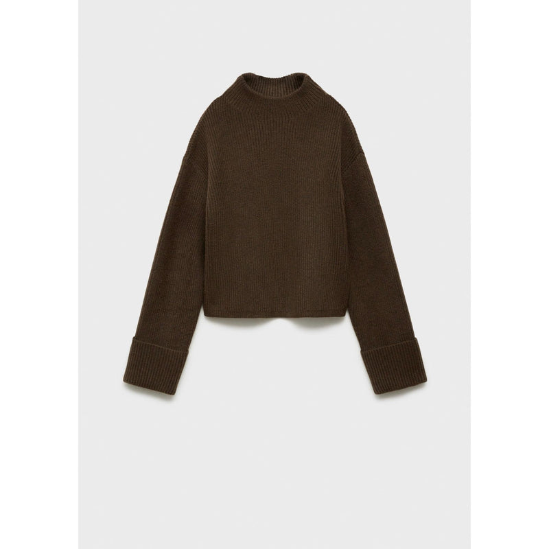 Pull-Over Côtelé Col Montant - Khaki
