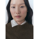 Pull-Over Côtelé Col Montant - Khaki