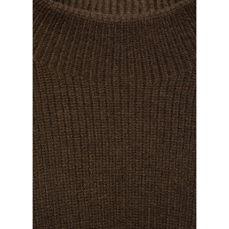 Pull-Over Côtelé Col Montant - Khaki