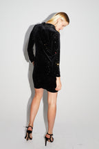 La Robe Courte Luna Velours Cosmic