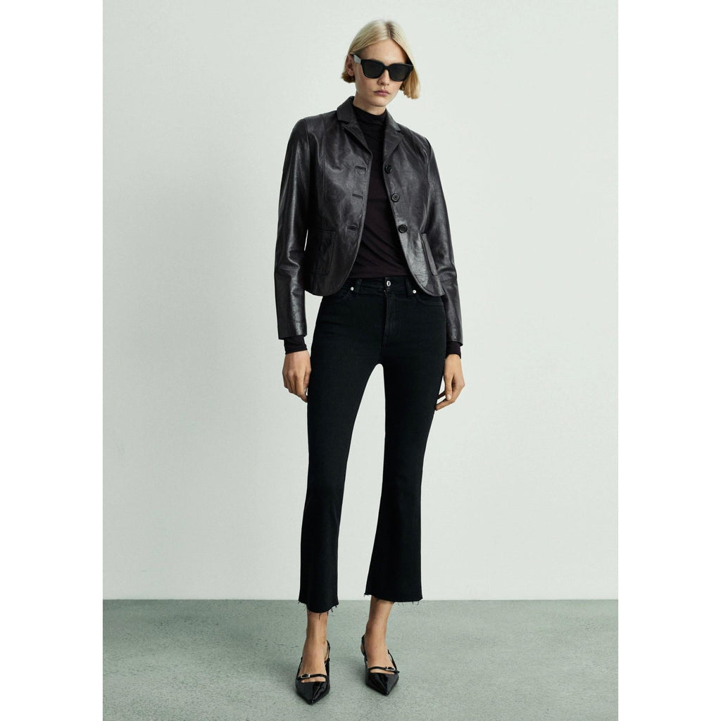 Jean Sienna Flare Crop - Black Denim