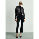 Sienna Flare Crop Jeans - Black Denim