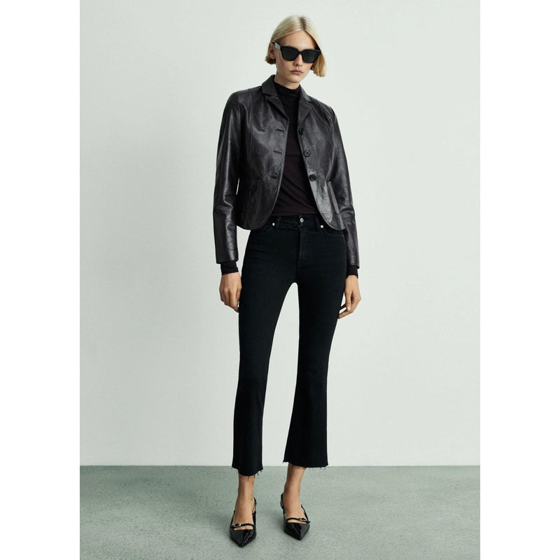 Jean Sienna Flare Crop - Black Denim