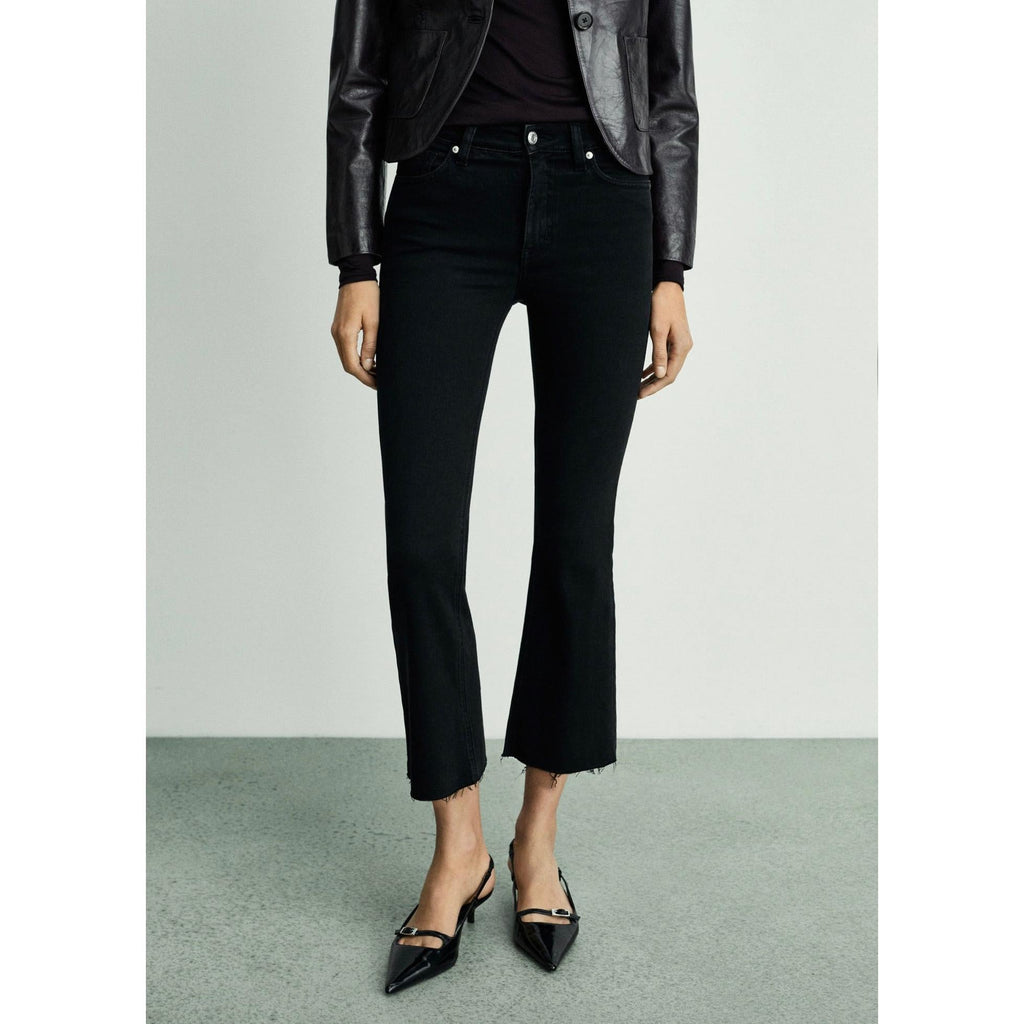 Jean Sienna Flare Crop - Black Denim