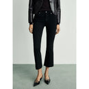 Sienna Flare Crop Jeans - Black Denim