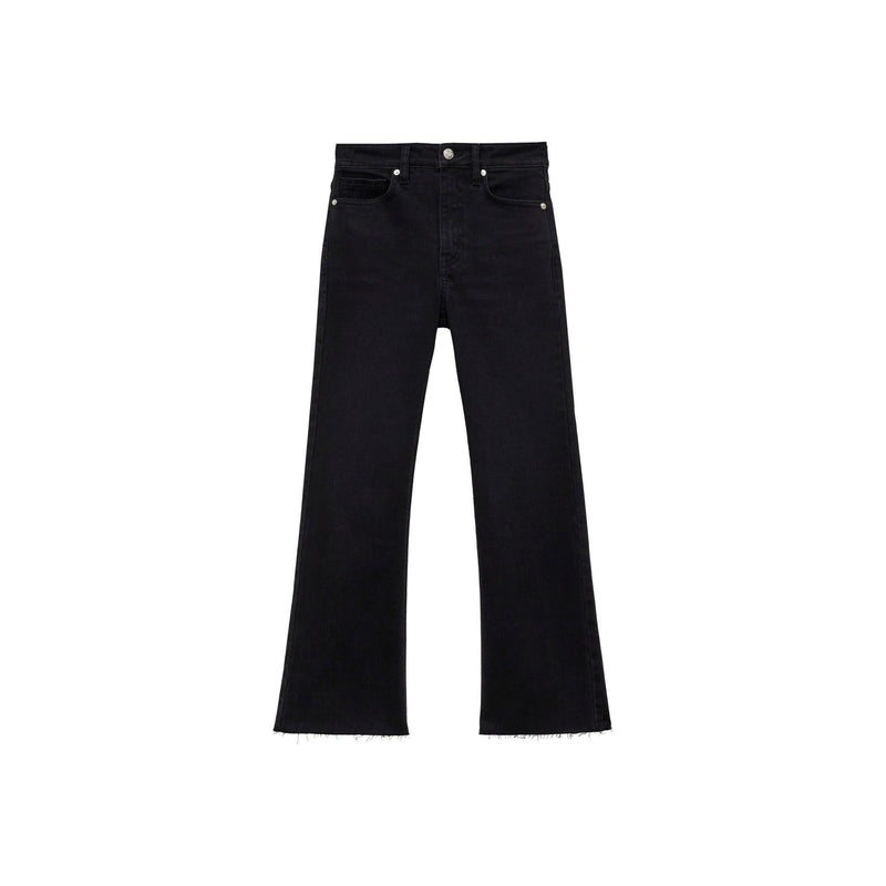 Sienna Flare Crop Jeans - Black Denim