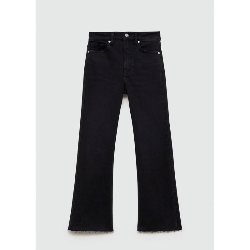 Sienna Flare Crop Jeans - Black Denim