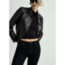 Sienna Flare Crop Jeans - Black Denim