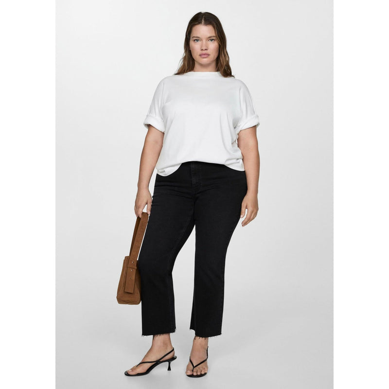 Sienna Flare Crop Jeans - Black Denim