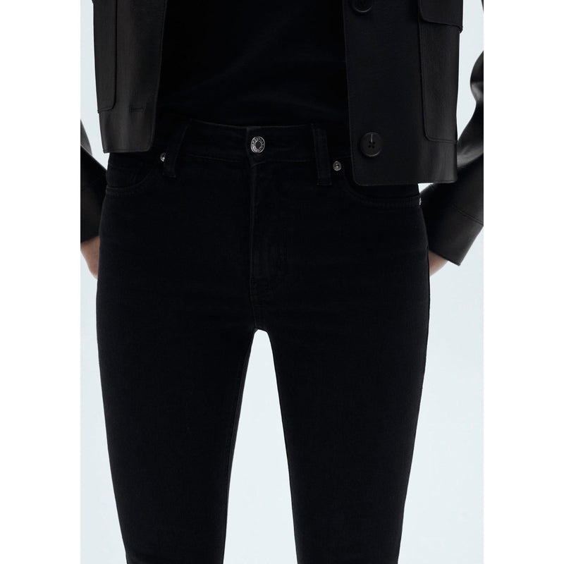 Sienna Flare Crop Jeans - Black Denim
