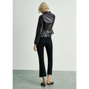 Sienna Flare Crop Jeans - Black Denim
