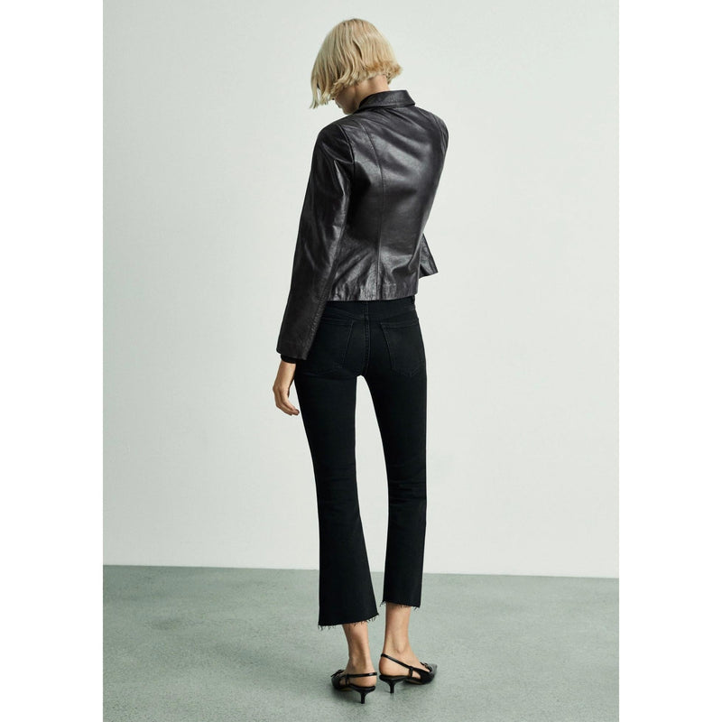 Sienna Flare Crop Jeans - Black Denim