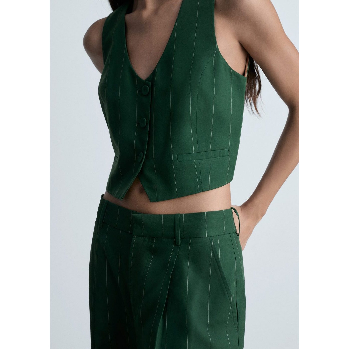Pantalon Lyocell Rayures