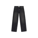 Jeans Rectos De Cintura Normal - Denim Negro