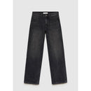 Jeans Rectos De Cintura Normal - Denim Negro