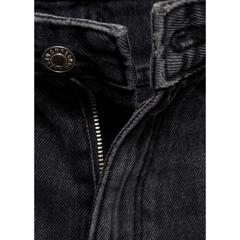 Jeans Rectos De Cintura Normal - Denim Negro