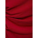 Ruched Asymmetrical Dress - Red