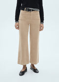 Pantalon Catherin Style Jupe-Culotte Velours Côtelé - Ecru