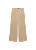 Pantalon Catherin Style Jupe-Culotte Velours Côtelé - Ecru