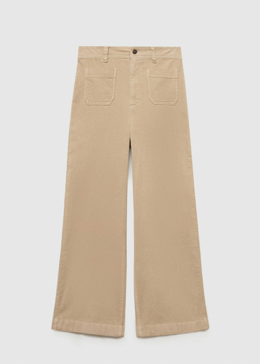 Pantalon Catherin Style Jupe-Culotte Velours Côtelé - Ecru