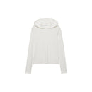 T-Shirt Manches Longues Capuche - Off White