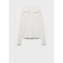 T-Shirt Manches Longues Capuche - Off White