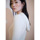T-Shirt Manches Longues Capuche - Off White