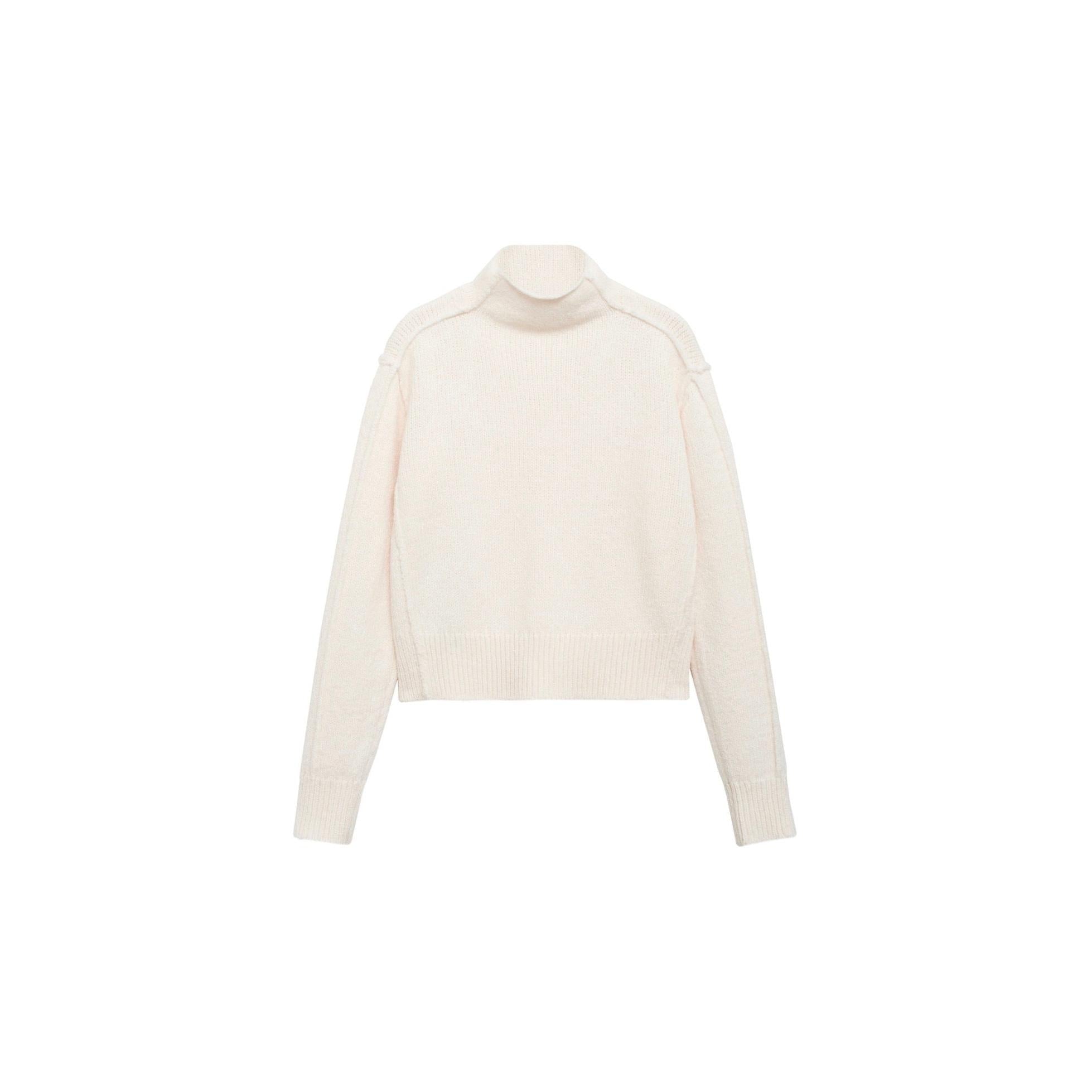 Pull-Over Col Montant Coutures - Ecru