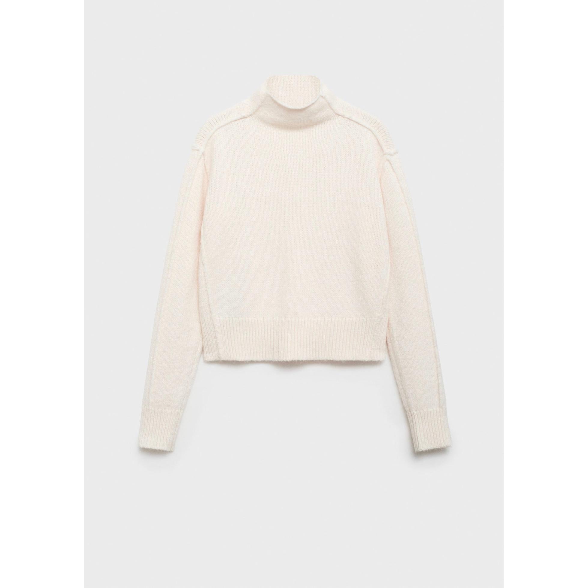 Pull-Over Col Montant Coutures - Ecru