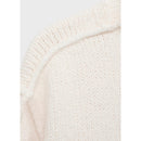 Jersey con costuras y cuello alto - Crudo