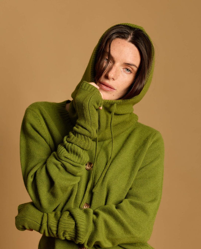 Martha Cashmere Mittens - Olive - Women