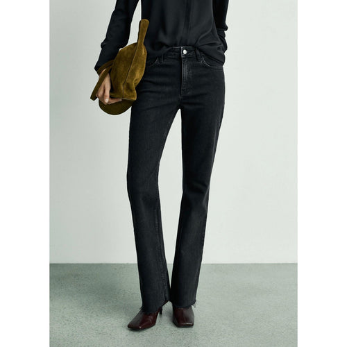 Jeans Flare Taille Normale - Black Denim