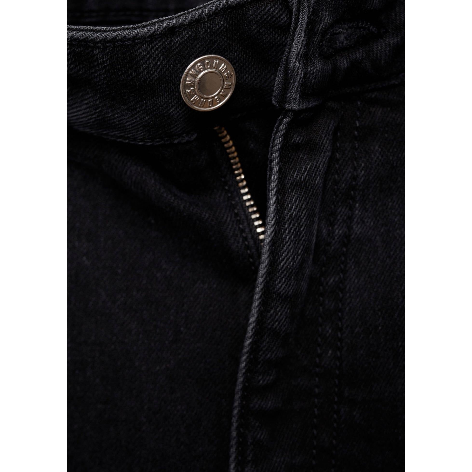Regular Waist Flare Jeans - Black Denim