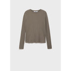 Ribbed Knit T-Shirt - Khaki