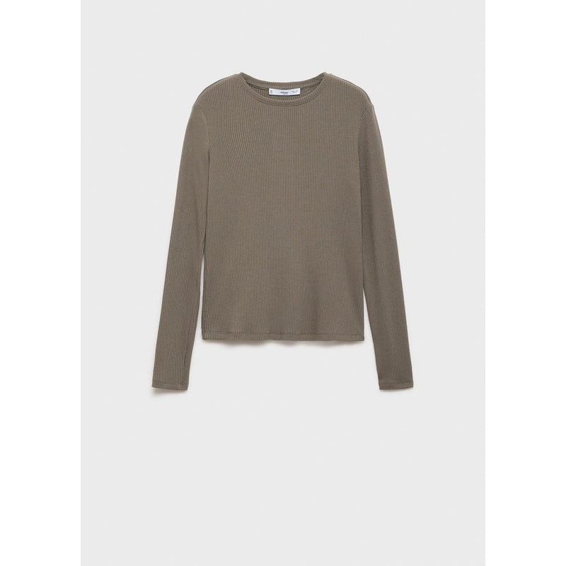T-Shirt Maille Côtelée - Khaki