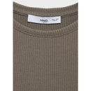 T-Shirt Maille Côtelée - Khaki