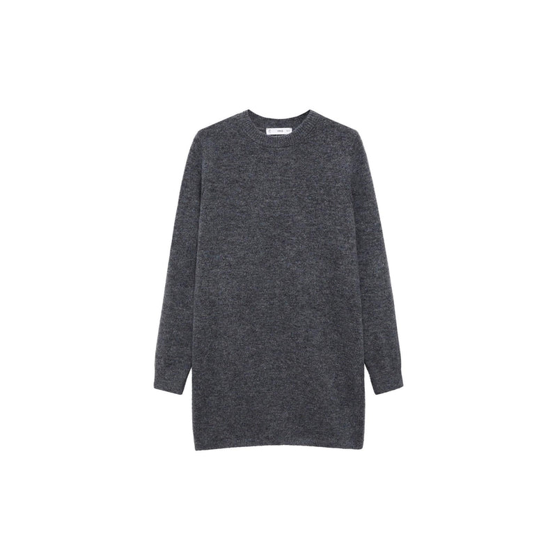 Vestido recto de punto - Gris