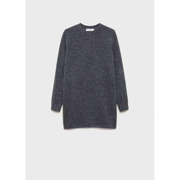 Straight Knitted Dress - Gray